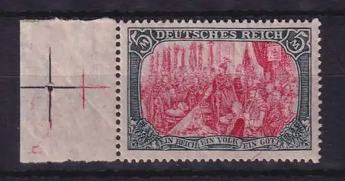 Dt. Reich 1918 - 5 Mark Kriegsdruck Mi.-Nr. 97BII Seitenrandstück postfrisch **