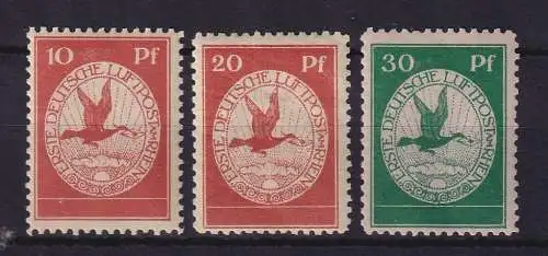 Dt. Reich 1912 Flugpostmarken Mi.-Nr. I-III ungebraucht *