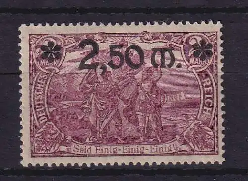 Dt. Reich 1920 Wertaufdruck 2,50 M  Mi.-Nr. 118a postfrisch **