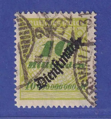 Dt. Reich 1923 Dienstmarke 10 Mrd. Mark  Mi.-Nr. 86 gestempelt gpr. INFLA