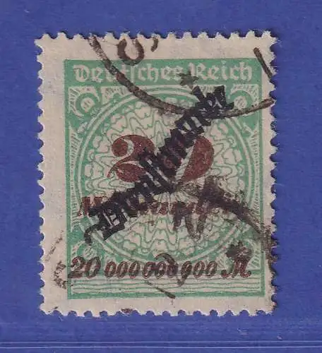 Dt. Reich 1923 Dienstmarke 20 Mrd. Mark  Mi.-Nr. 87 gestempelt gpr. INFLA 