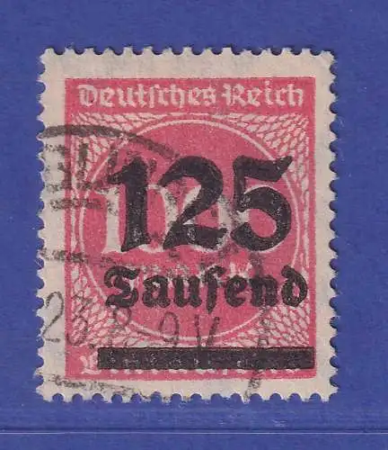 Dt. Reich 1923 Wertstufenaufdruck 125 Tsd. Mark  Mi.-Nr. 291b O gpr. INFLA 