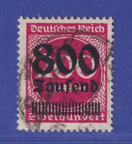 Dt. Reich 1923 Wertstufenaufdruck 800 Tsd. Mark  Mi.-Nr. 303A O gpr. INFLA 