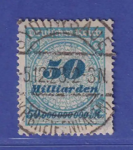 Dt. Reich 1923 Korbdeckelmuster 50 Mrd. Mark  Mi.-Nr. 330AP HT O gpr. INFLA 