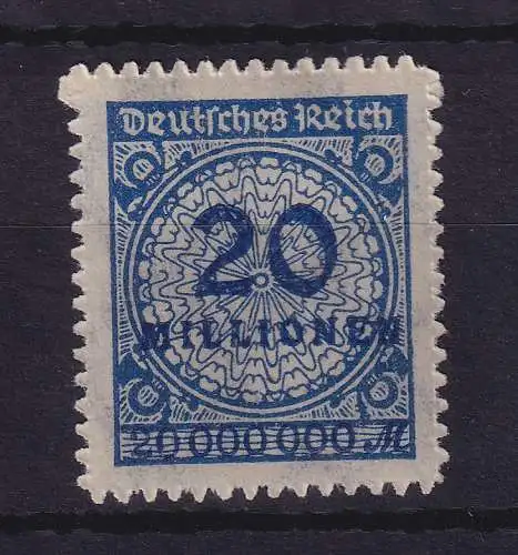 Dt. Reich 1923 Korbdeckelmuster 20 Mio. Mark  Mi.-Nr. 319BP HT postfrisch **