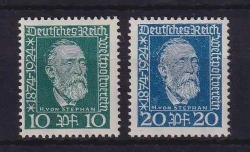 Dt. Reich 1924 Weltpostverein Heinrich v. Stephan Mi.-Nr. 368-369 postfrisch **