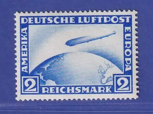 Dt. Reich 1928 Flugpostmarke Zeppelin 2 RM Mi.-Nr. 423 ungebraucht *