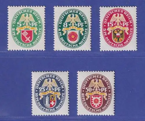 Dt. Reich 1929 Nothilfe Landeswappen Mi.-Nr. 430-434 postfrisch **