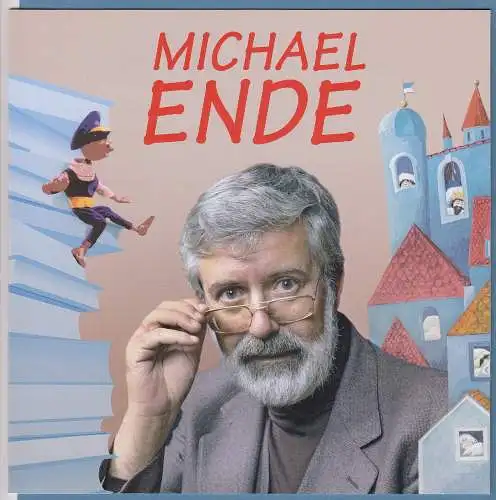 Michael Ende Klappfolder der Dt.Post mit 3 gestemp. und einer postfrischen Marke