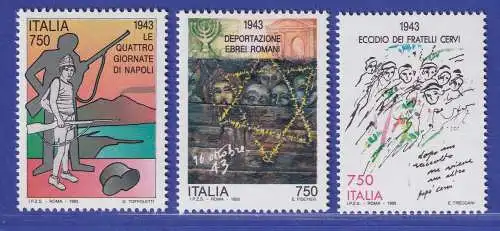 Italien 1993 Geschichtliche Ereignisse im Zweiten Weltkrieg Mi-Nr. 2291-93 **