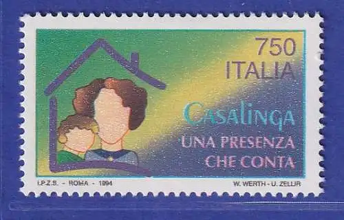 Italien 1994 Mutter mit Kind in sterilisiertem Haus  Mi-Nr. 2310 **