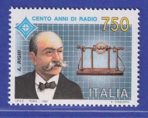 Italien 1994 Radio , Augusto Righi  Mi-Nr. 2313 **