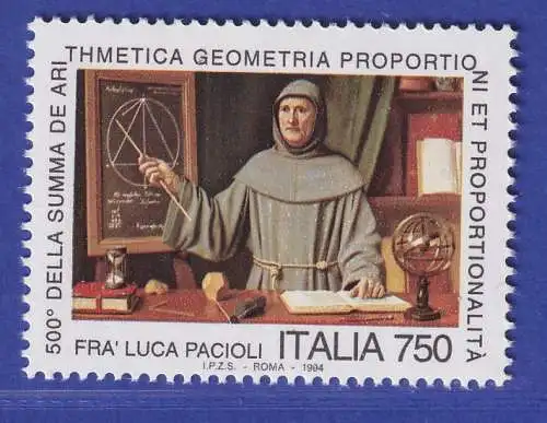 Italien 1994 Luca Pacioli Mathematiker  Mi-Nr. 2319 **