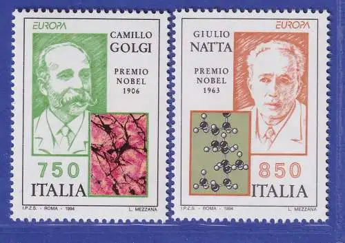 Italien 1994 C. Golgi Nobelpreis 1906, G.Natta Nobelpreis 1963 Mi-Nr.2325-26 **