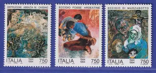 Italien 1994 Geschichtliche Ereignisse im Zweiten Weltkrieg Mi-Nr. 2331-33 **