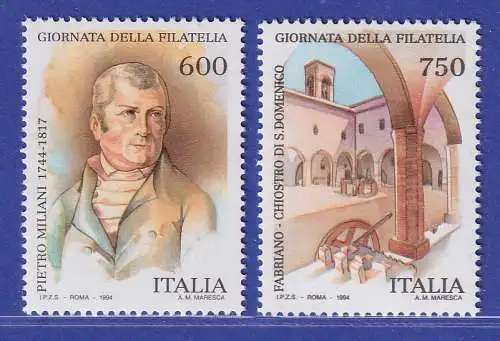 Italien 1994 Tag der Briefmarke Papierfabrikation  Mi-Nr. 2345-46 **