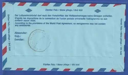 Berlin ATM Wert 165 auf Lp-Brief nach Argentinien, ET 1.4.1989 O BERLIN 12