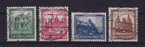 Dt. Reich 1931 Nothilfe Bauwerke Mi.-Nr. 459-462 schön gestempelt
