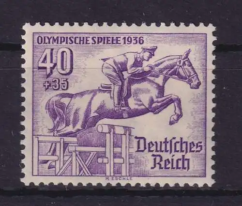 Dt. Reich 1936 Olympische Sommerspiele Springreiter Mi.-Nr. 616 ungebraucht *