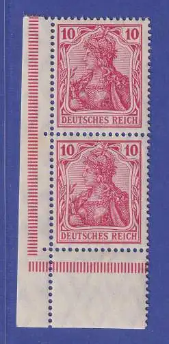 Dt. Reich 1905 Germania Friedensdruck Mi-Nr. 86 Ia Eckrandpaar UL** gpr. JÄSCHKE