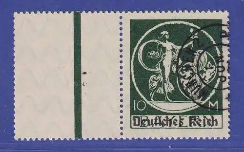 Dt. Reich 1920 10 Mark Abschied mit Aufdruckfehler Mi-Nr. 138 AF IX O gpr. INFLA