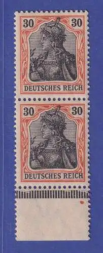 Dt. Reich 1905 Germania Friedensdruck 30 Pf Mi-Nr. 89 Ix senkr. Paar mit UR ** 