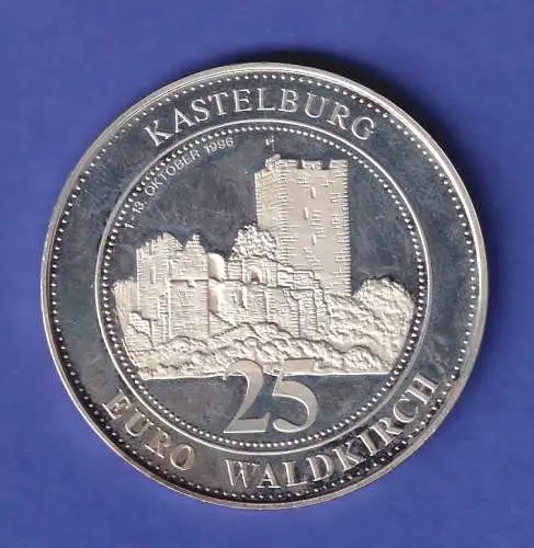 Silbermedaille Kastelburg Städtepartnerschaft Schlettstadt - Waldkirch 1996