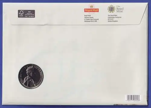 Großbritannien Coin-FDC 2012 Diamond Jubilee Mi.-Nr. 3263-3270 und 5-Pfund-Münze