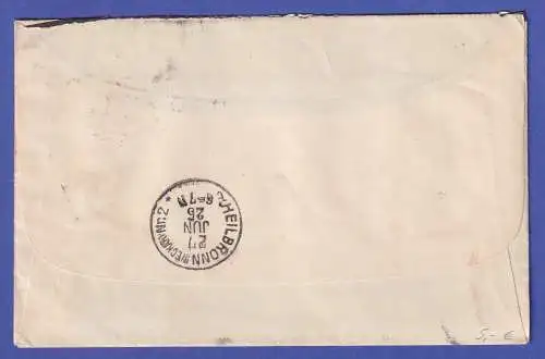 Dt. Reich 1925 Reichsadler 10 Pf Mi.-Nr. 357 als MEF auf Eil-Brief O ELLWANGEN