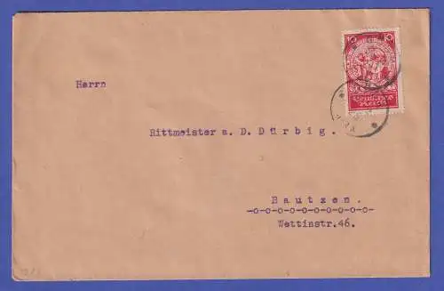 Dt. Reich 1925 Hl. Elisabeth 10 Pf Mi.-Nr. 352 als EF auf Brief O GÖDA