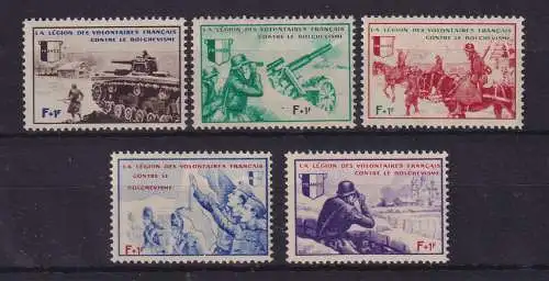 Dt. Besetzung 2.WK Frankreich Legion gegen den Bolschewismus Mi.-Nr. VI - X **