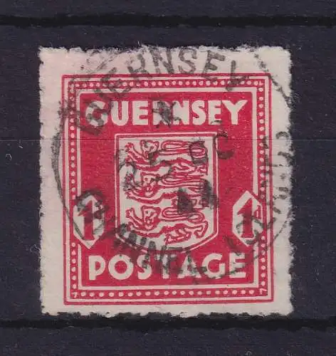 Dt. Besetzung 2.Weltkrieg Guernsey Wappen  Mi.-Nr. 2au gestempelt