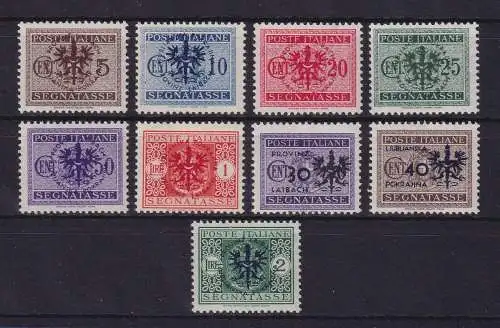 Dt. Besetzung 2. Weltkrieg Laibach Portomarken Mi.-Nr. 1-9 Satz kpl. **