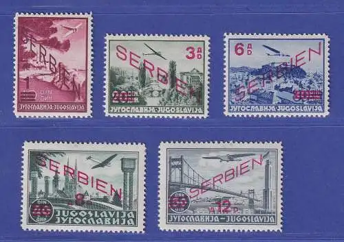 Dt. Besetzung 2.Weltkrieg Serbien Mi.-Nr. 26-30 Satz kpl. postfrisch **