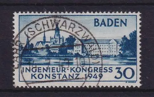 Französische Zone Baden 1949 Ingenieurkongress Mi.-Nr. 46 I O LAHR