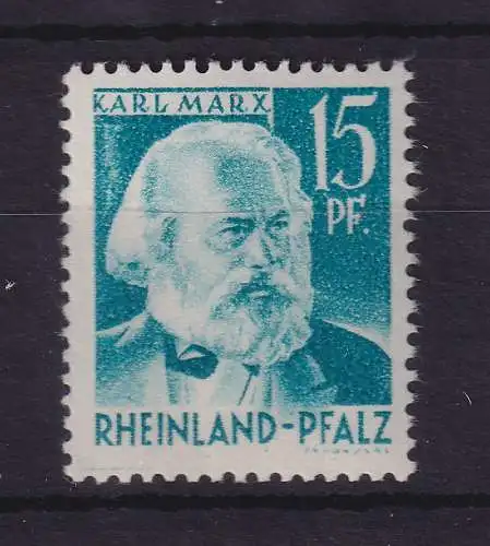 Französische Zone Rheinland-Pfalz 1948 Karl Marx Mi.-Nr. 21y b I postfrisch **