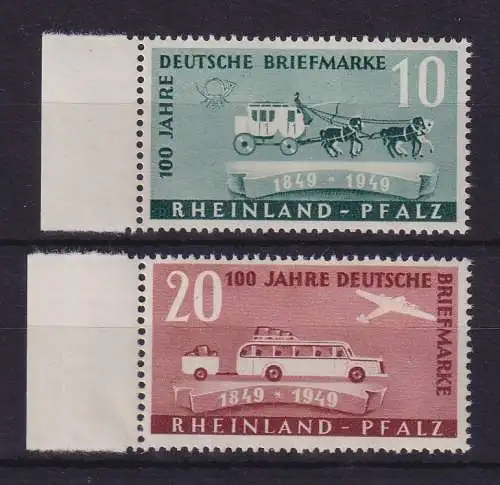 Französische Zone Rheinland-Pfalz 1949 Mi.-Nr. 49-50 postfrisch **