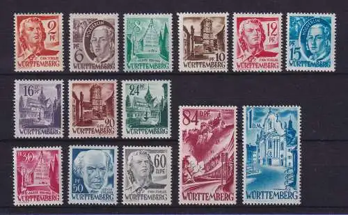 Französische Zone Württemberg 1948 Mi.-Nr. 14-27 Satz kpl. postfrisch **