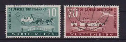 Französische Zone Württemberg 1949 Mi.-Nr. 49-50 gestempelt