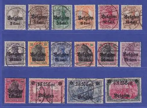 Deutsche Besetzung 1. Weltkrieg  Belgien  Mi-Nr. 10-25 Satz kpl. O