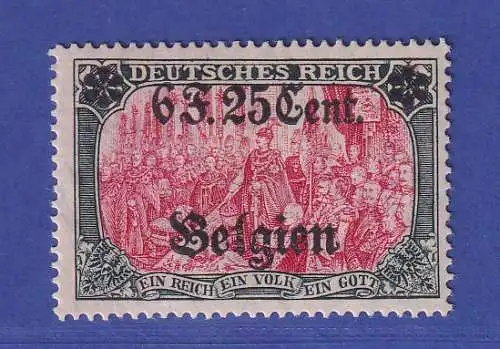 Deutsche Besetzung 1. Weltkrieg  Belgien 6,25 Fr  Mi-Nr. 25 II ungebraucht *