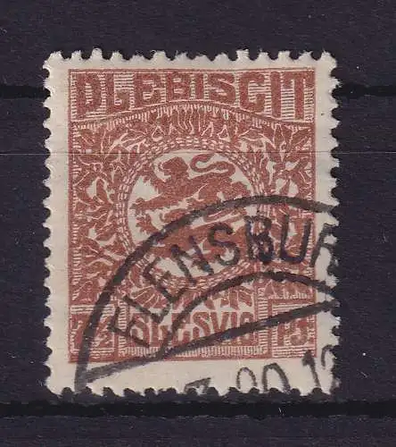 Dt. Abstimmungsgebiete Schleswig 1920 Wappen Mi.-Nr. 3 mit PLF I , O FLENSBURG