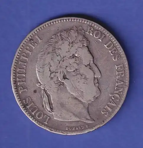 Frankreich Silbermünze 5 Francs König Louis Philippe 1832 A
