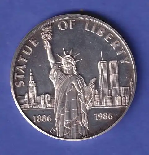 USA Silbermedaille 100 Jahre Freiheitsstatue 1986 30gAg999