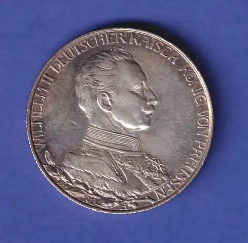 Preußen Silbermünze 2 Mark Kaiser Wilhelm II. 1913 A vz