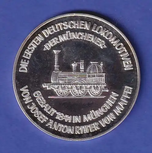 Silbermedaille Älteste Deutsche Lokomotiven von Borsig und Maffei