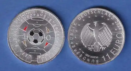 Deutschland 11-€-Gedenkmünze Fussball EM 2024 bankfrisch stgl. 