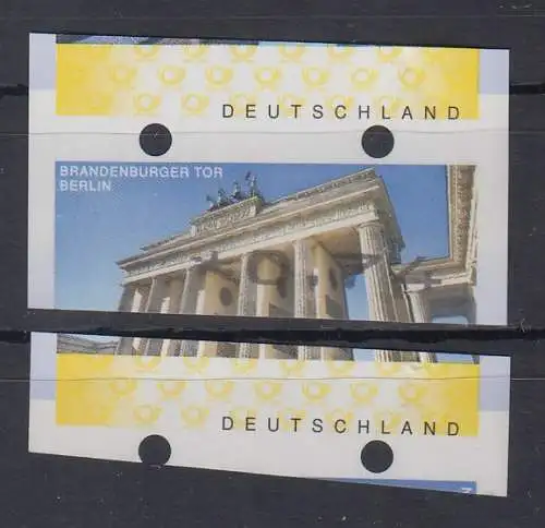 ATM Deutschland Brandenburger Tor Wert 0,74 total verschnitten 2 Teile **