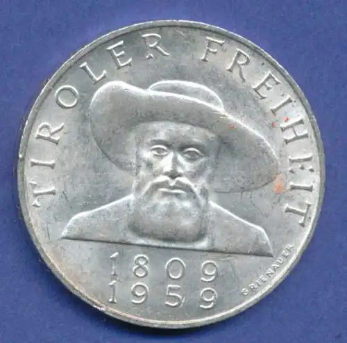 Österreich 50-Schilling Silber-Gedenkmünze 1959, Tiroler Freiheit, Andreas Hofer