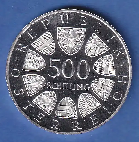 Österreich 500-Schilling Silber-Gedenkmünze 1982, 500 Jahre Druckhandwerk 